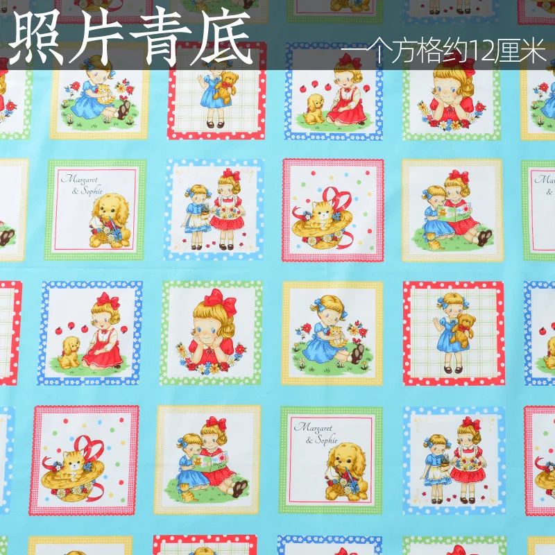 Wholesale Pure cotton fabric dyeing and printing cartoon cotton flower clothing diy craft girl strawberry all cotton fabric