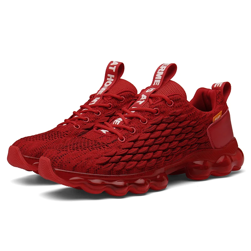 Latest Design Fashion Breathable Fly Knit Sports Shoes Casual Shoes Men Custom Made Platform Sneaker Running Shoes for Men