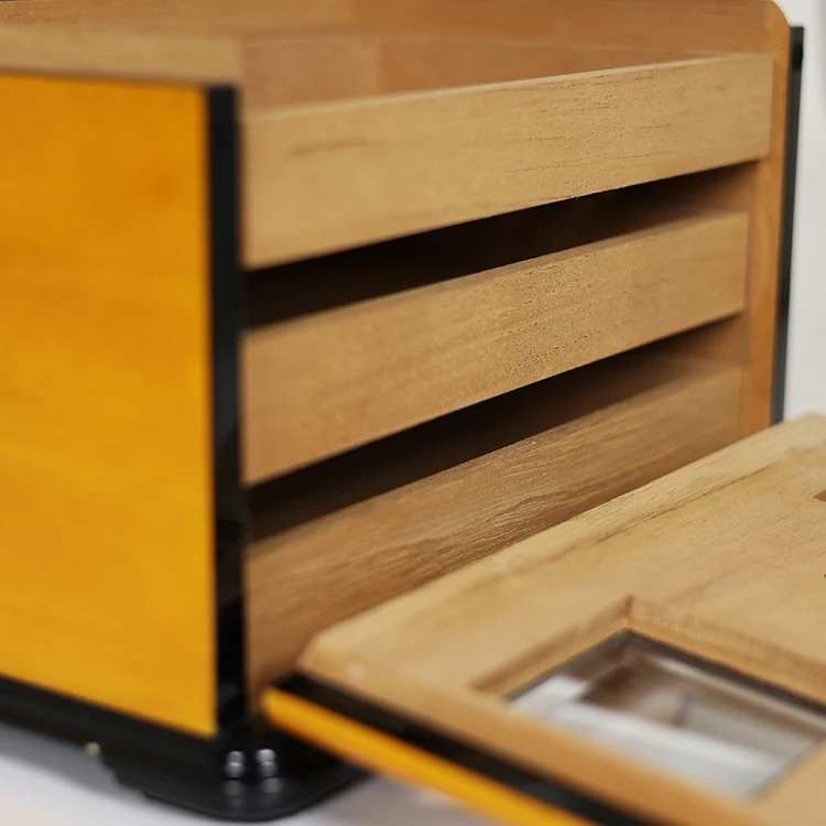 Luxury Custom large High Glossy Cedar Solid Wooden Cabinet Cigar Humidor storage Box