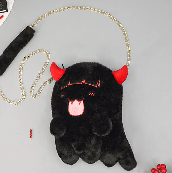 Customized plush backpacks cartoon plush backpack custom design shoulder bag for girl and women ita crossbody bag