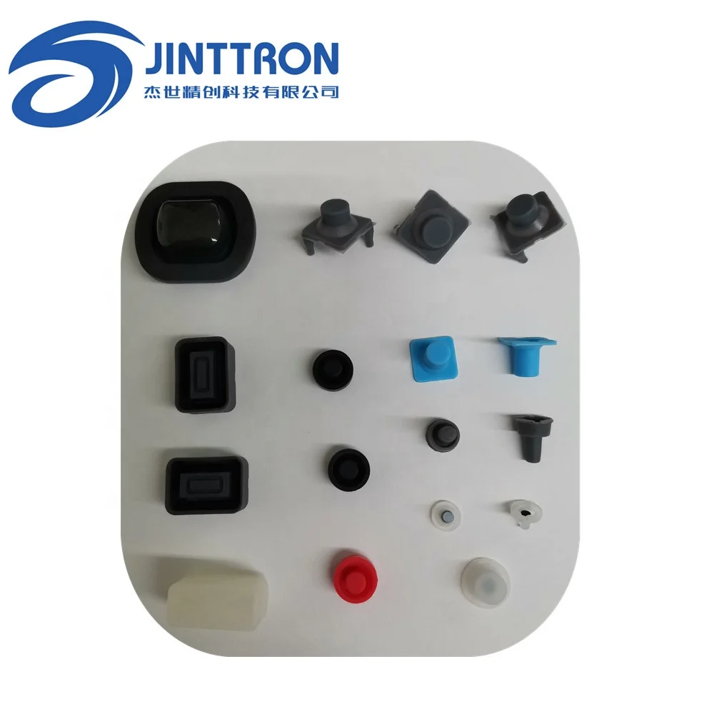 Jinttron поставка с китайского завода, одиночная силиконовая резиновая кнопка, изготовление на заказ, Токопроводящая углеродная таблетка