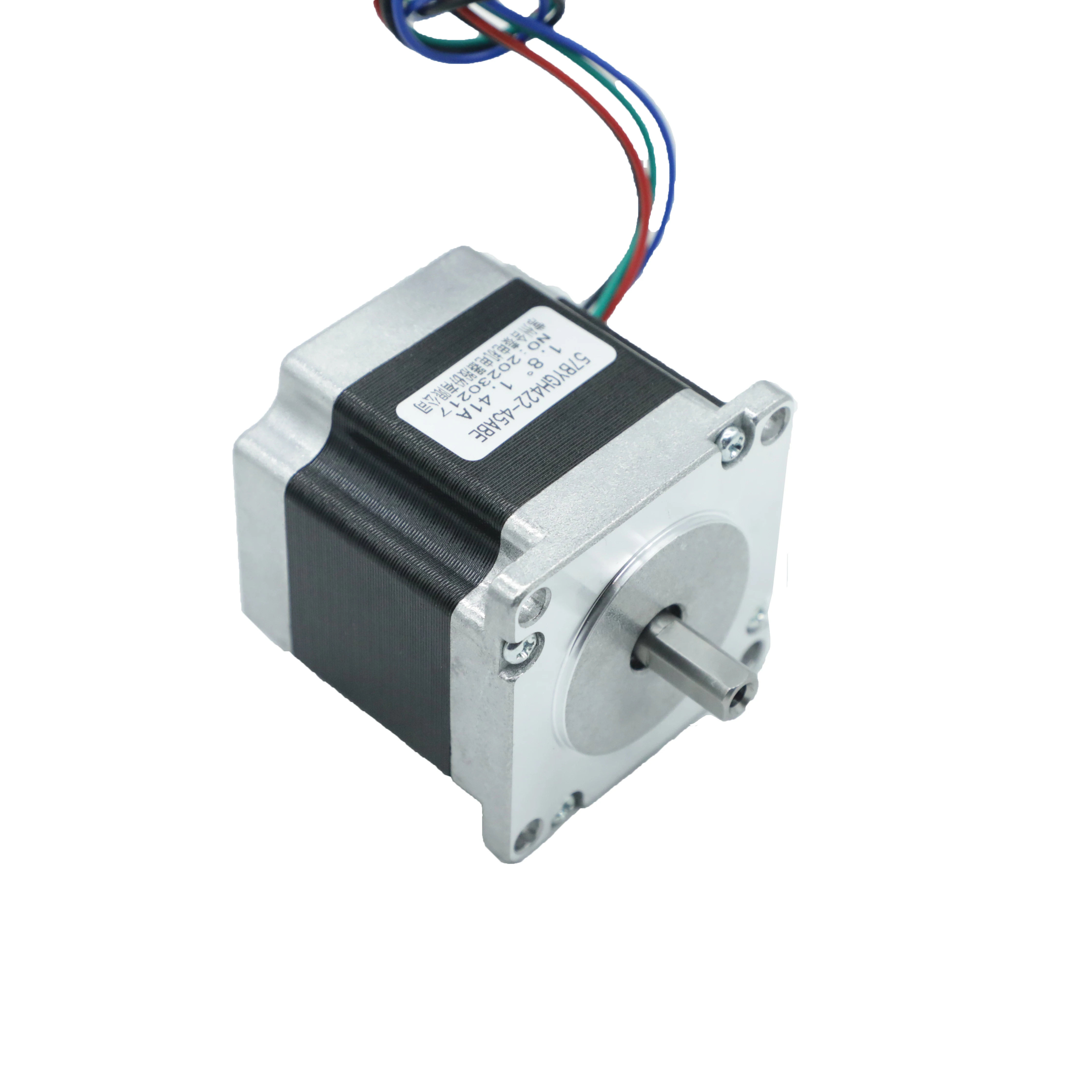 Hetai hot sale 57BYGH series double output shaft efficient torque output customizable 1.25N.m nema23 hybrid stepper motor