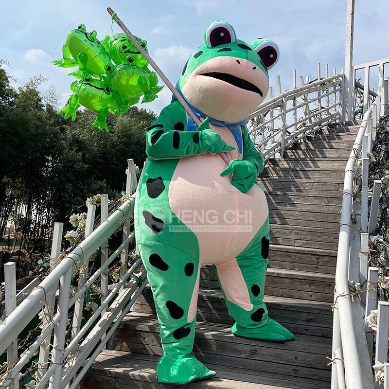 Hot whole net frog mascot costume can walk free performance doll suit used for advertising activities frog plush toy