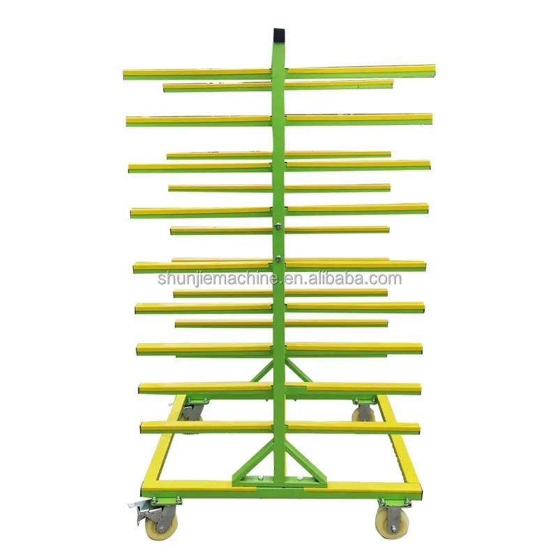 10 layers  Short Aluminum Profile Transport Cart Window Wood Plate Transport Dolly  in Warehouse