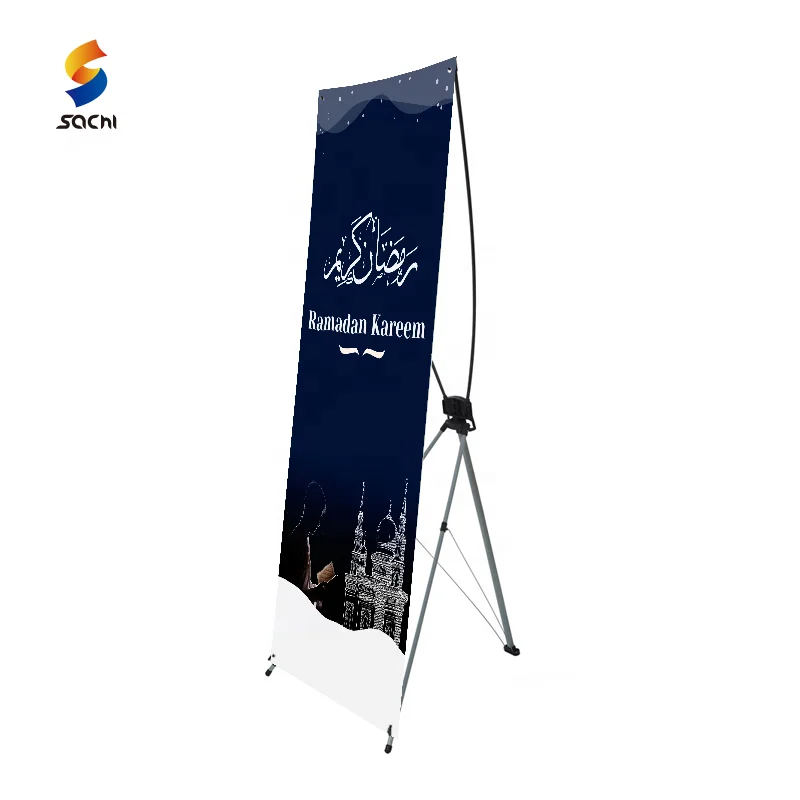 80x180cm Premium Korean X Banner Stand System Supplier X Stand Display Banner Horizontal Aluminum x frame banner stand