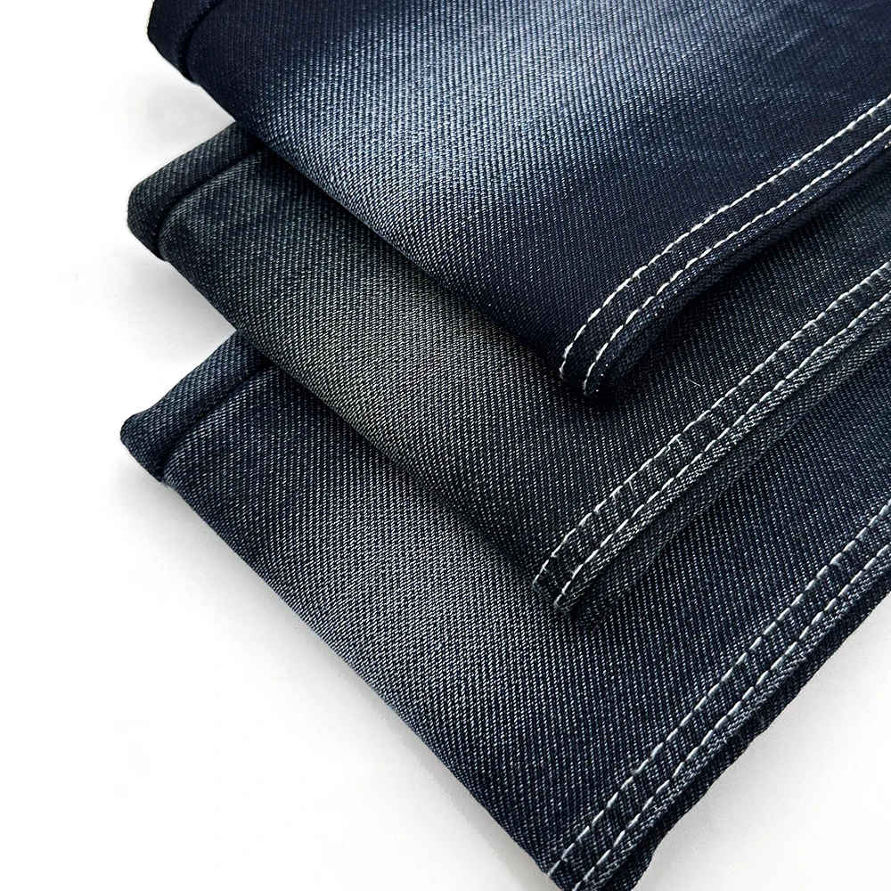 Aufar 10S blue grey color stretch jacquard twill denim fabric made in China 11oz width 185-187cm for cloth AL5G5106
