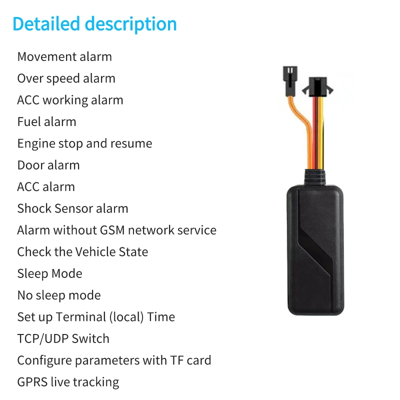High Quality GPS Tracker with ACC Alarm Panic  SOS Button Call Tracking Device for Car Truck Bus Taxi Tracking GPS Tracking