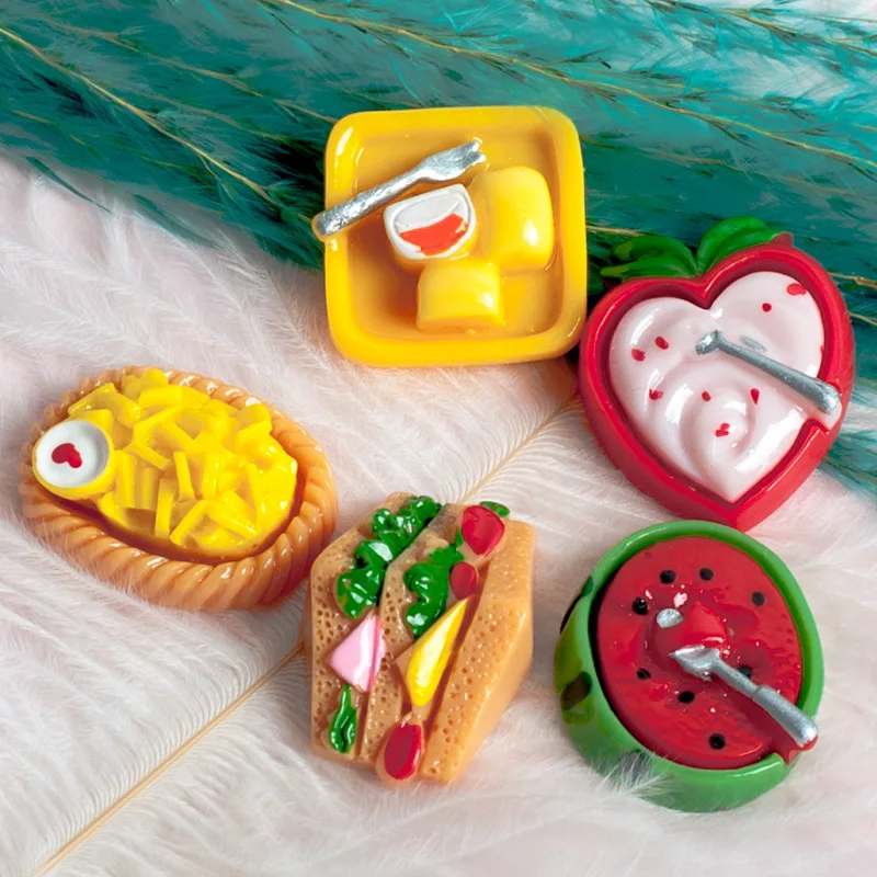 Toys Kids Mini Hamburger Bread Watermelon Mango Strawberry Early Education Supermarket For Phone Case Kitchen Accessories Toys