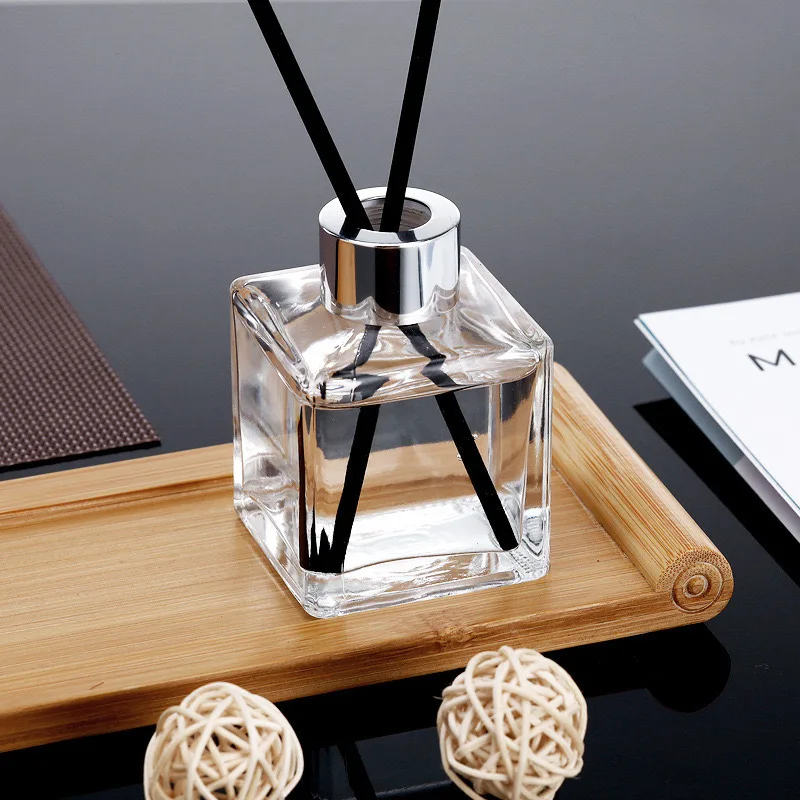 Fashional decorative reed diffuser used canister wood aluminum screw cap Diffuser aluminum lid