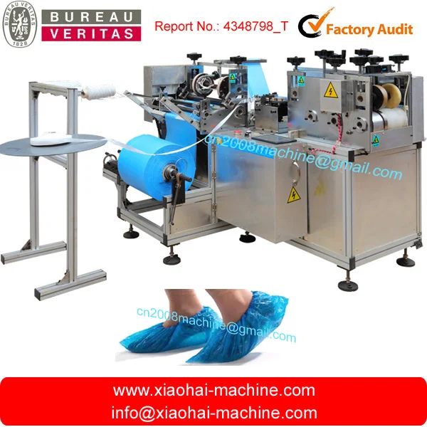 
16x40cm size pe non woven shoe cover making machine with good quality and speed 