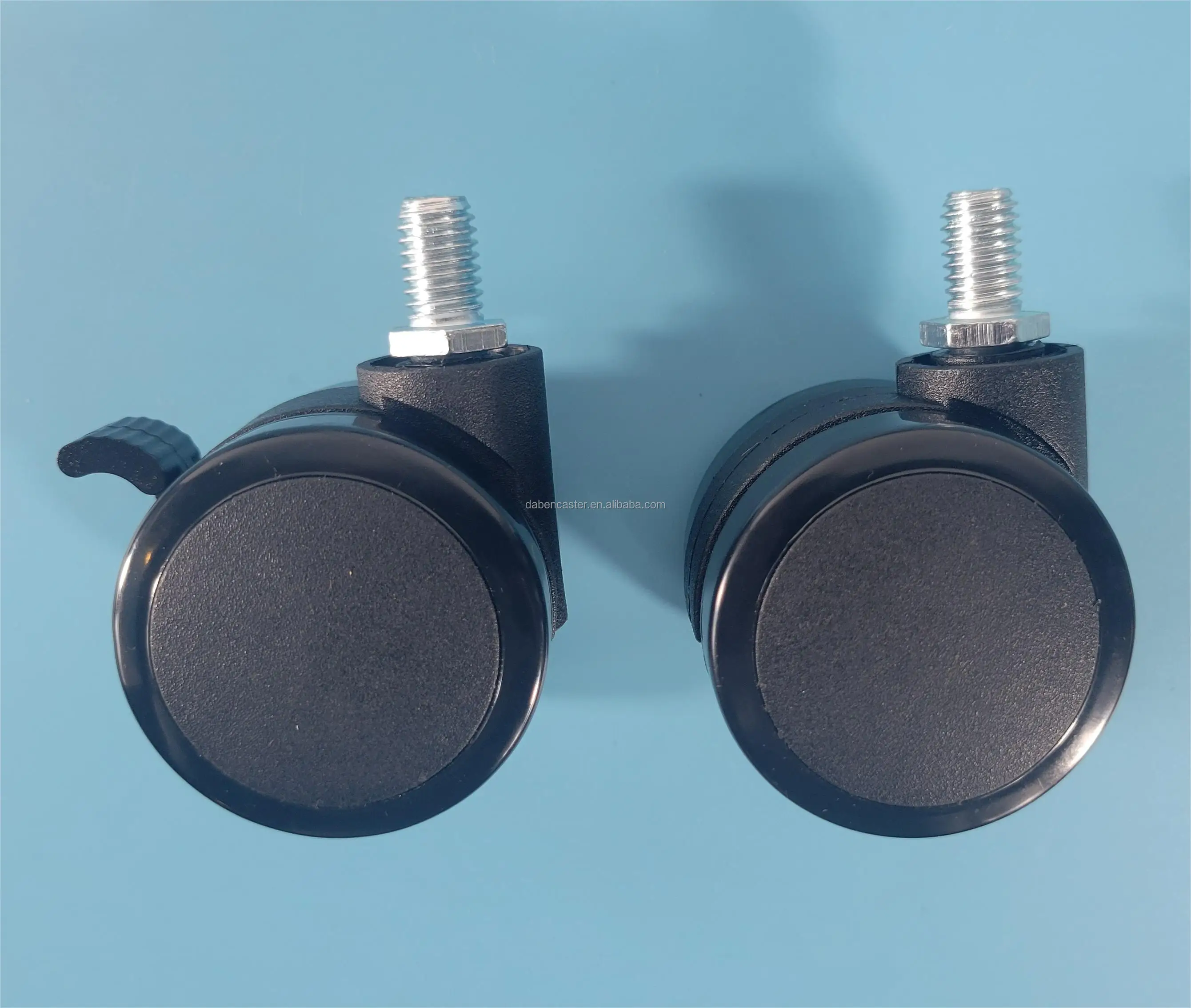 55mm Pin stem double wheels caster for furniture caster chair and table wheels