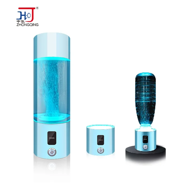 260ml Portable Hydrogen Rich Water Bottle Generator 5000ppb Ionizer SPE PEM Electrolysis