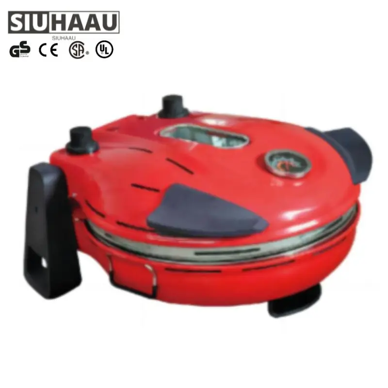 Mini Electric Pizza Oven with Stainless Steel Rotating Maker Household Use USB Power Source Built-in Oven with Stone Baking Pan
