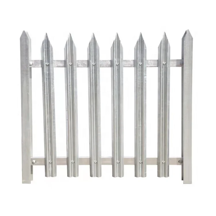 European Style Galvanized And Powder Coated Metal Palisade Fence Panels For Road and Railway