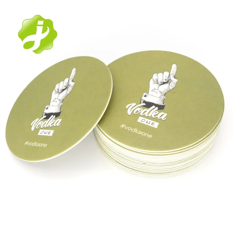 eco frindly round coffee paper cup coaster custom cardboard coaster for drinks