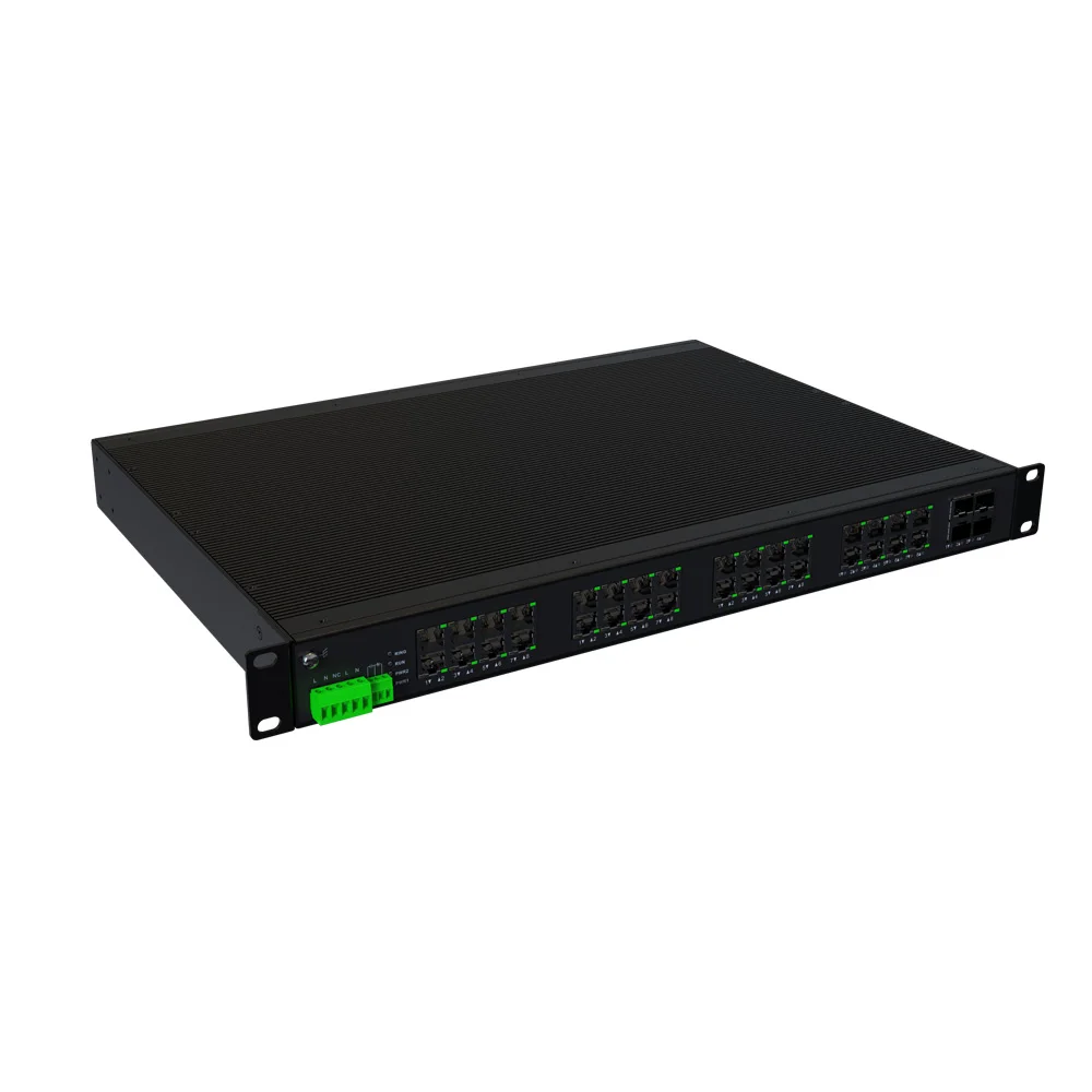 4 Ports SFP+ 10G 85-265VAC 32 Ports 1000M 250W Poe+ RJ45 L3 Layer Industrial Ethernet Network Switch