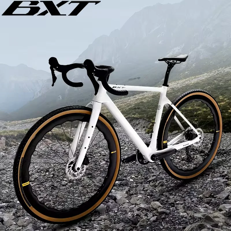 BXT Discounted Gravel Bike Carbon Fiber Disc Brake super light Road Bikes BSA Full Internal Routing 11S Carbon Gravel Bicycle
