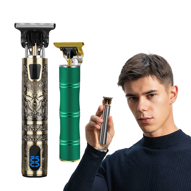 2022 New Professional Rechargeable LCD Display Gentleman Hair Trimmer For Barbershop Household