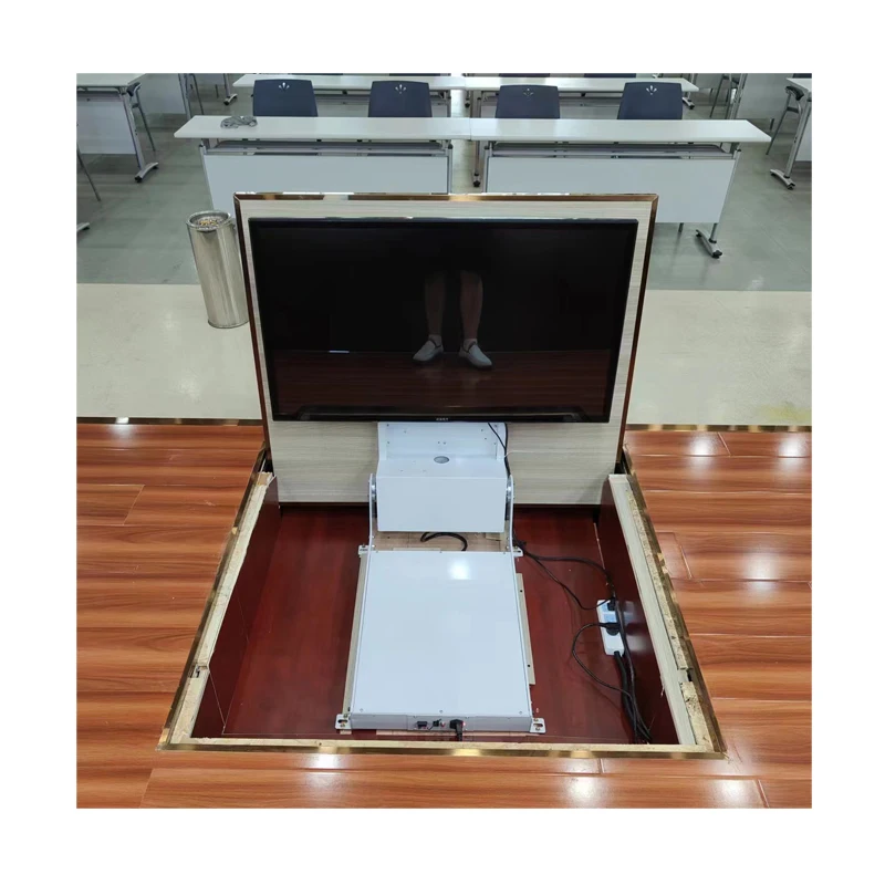 JGST 32-75inch High quality Mobile Height Adjustable flip down ceiling tv mount motorized tv lift 75 for smart home