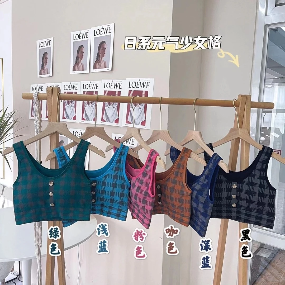 Женский топ с подкладкой 6 видов цветов brallete, топ из хлопчатобумажной ткани с подкладкой, топ на бретелях