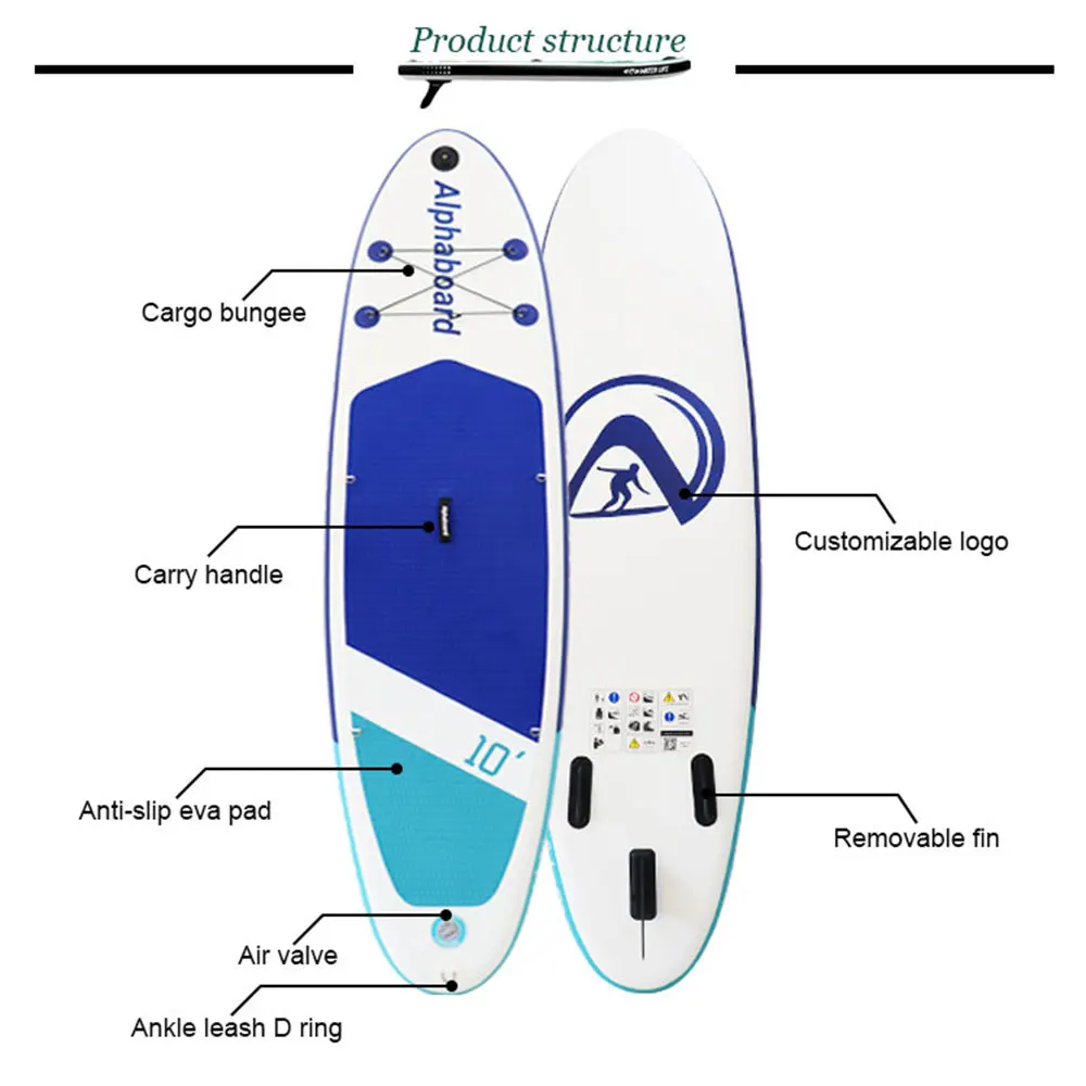 Professional Custom Design 120' Stand up sub Inflatable Paddle Board for Surfing Non-Slip and Wicking Sweat Water Occasion