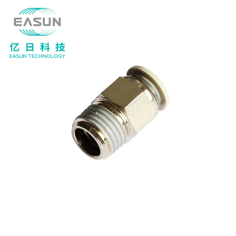 EASUN Pneumatic Fitting Push-in Fitting Air Fitting Pneumatic Connector Straight R Thread Type Fitting