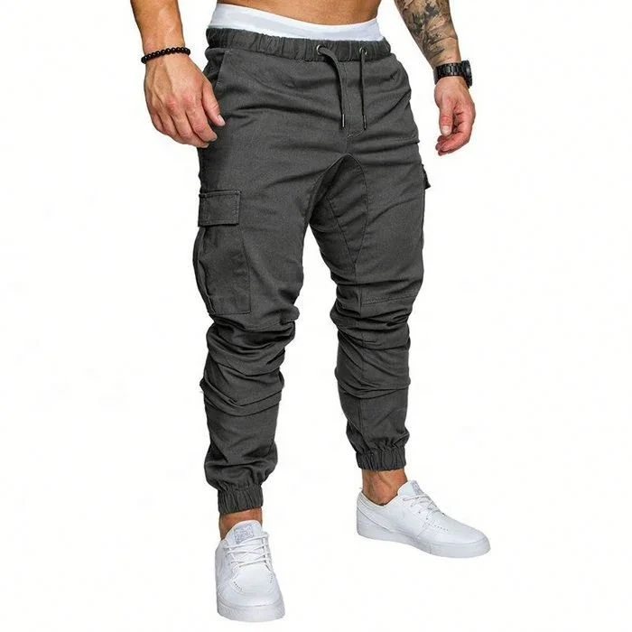 
Autumn Men Pants Hip Hop Pants 2020 New Male Trousers Mens Solid Multi-pocket Pants Sweatpants 