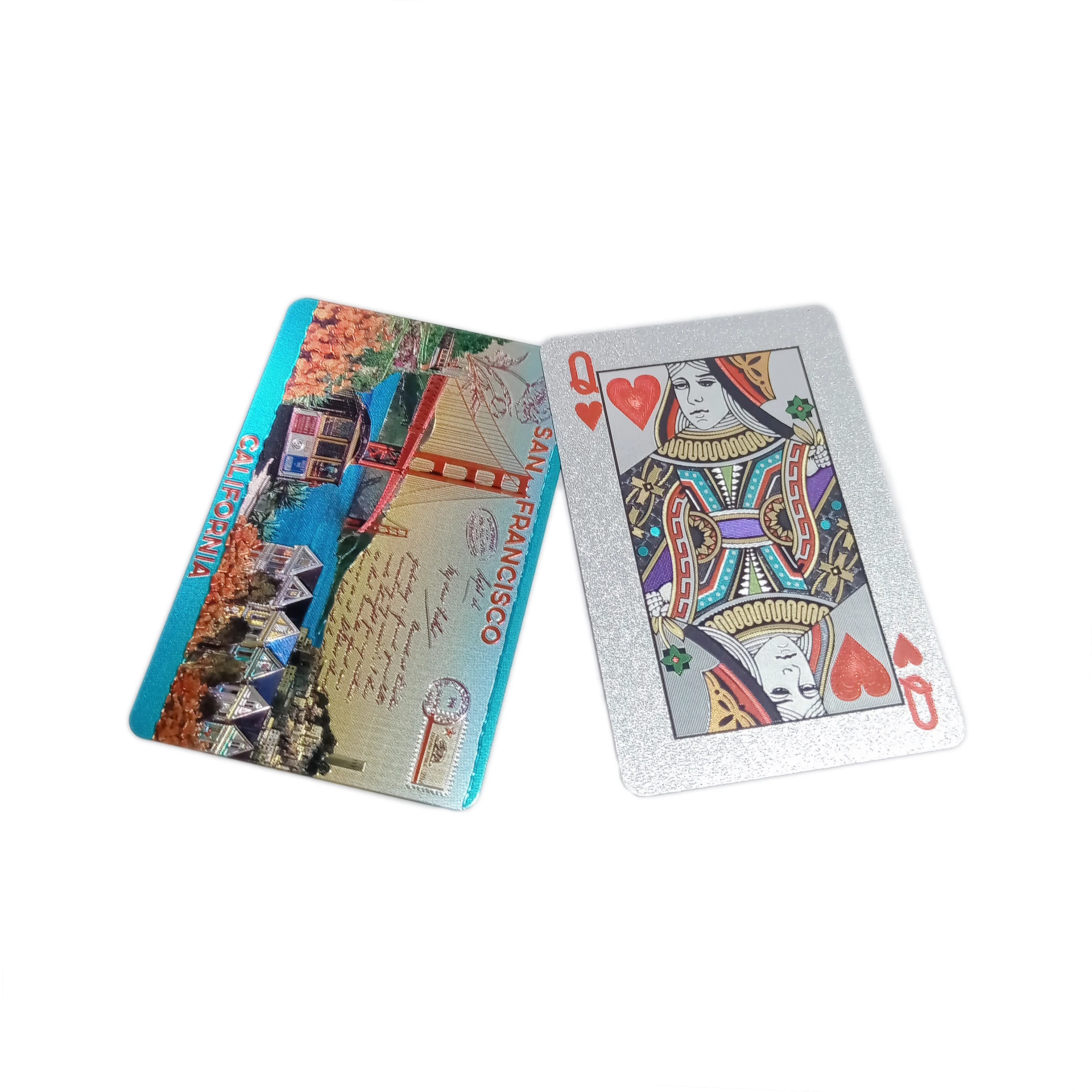 Custom size design logo pvc cards playing chips 100% PVC poker card deck plastic playing cards