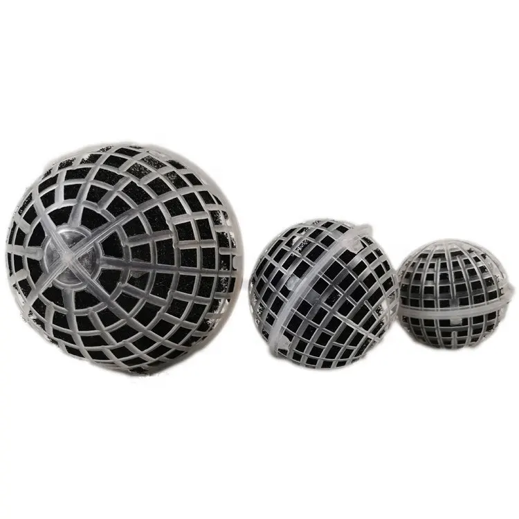 Fish Pond Water Filter Media Wastewater Treatment Plastic Biological Bioballs With Sponge