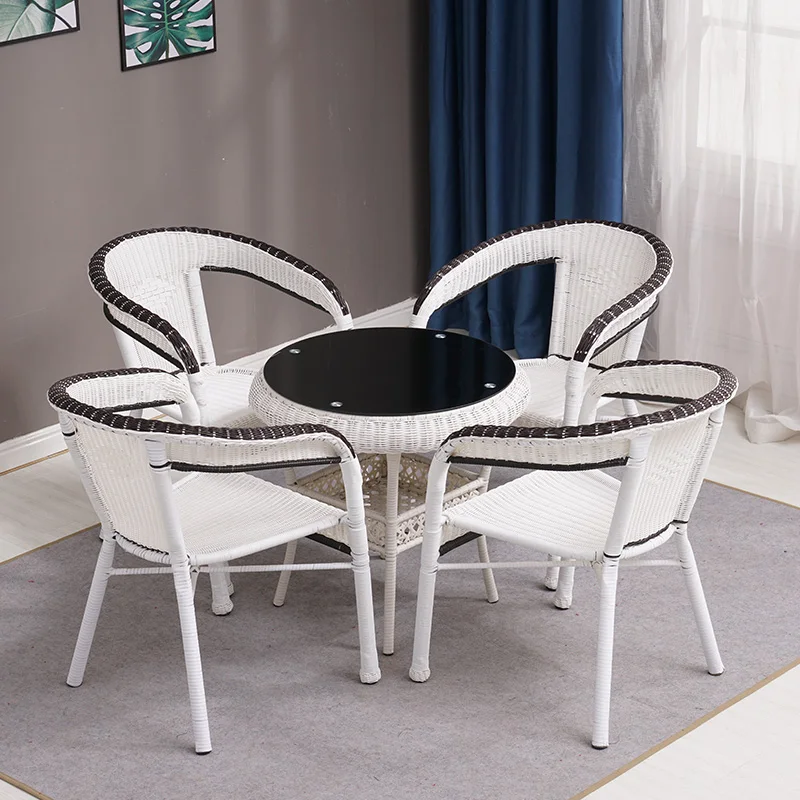 High Quality Home  Furniture Wicker Rattan Chair with desk for Outdoor Furniture Used