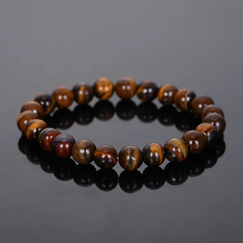 2023 Natural Stone Bracelet Various Materials Round Beads Delicate Black Agate Amethyst Bracelet