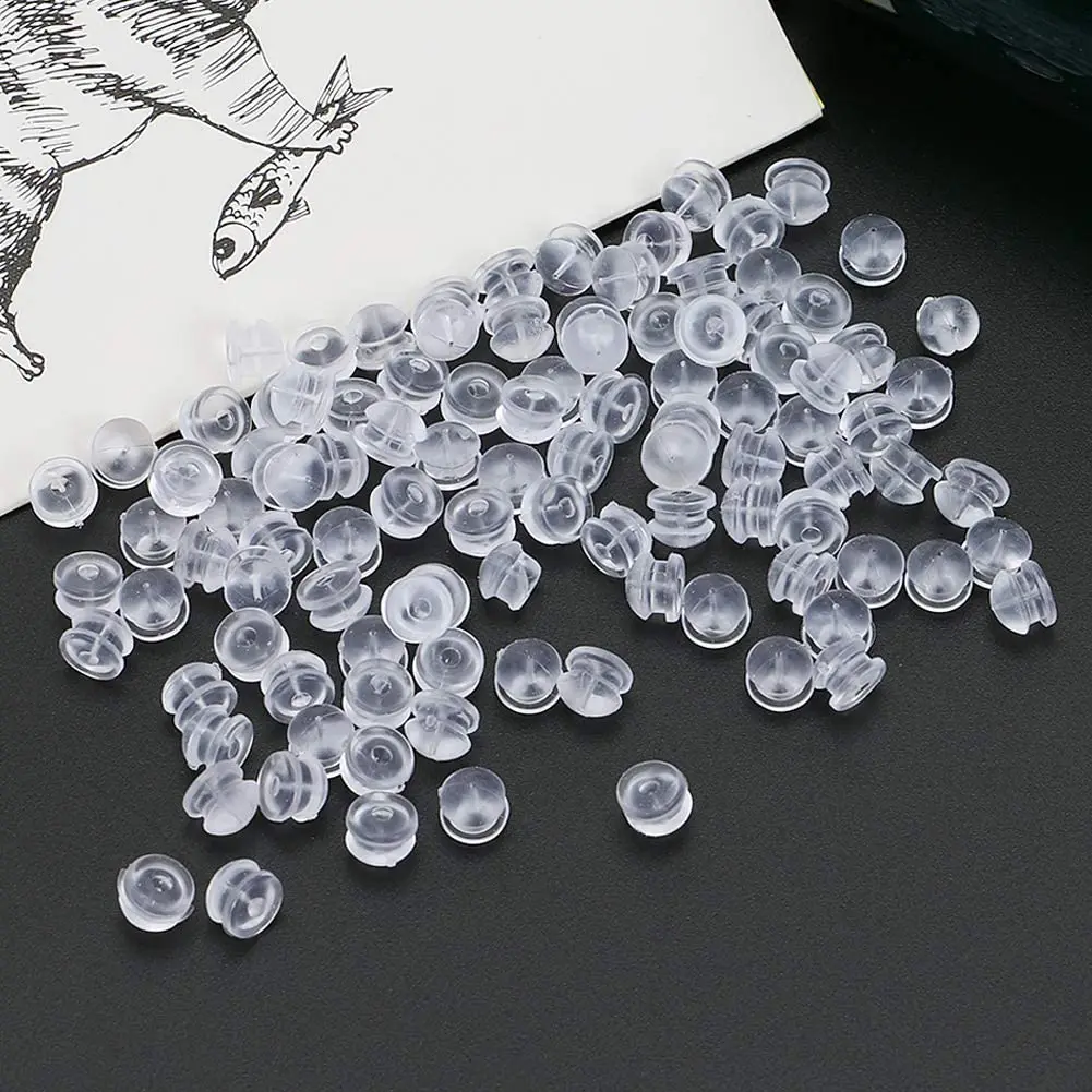 Premium Upgrade Soft Silicone Earring Backs Hamburger Shaped Earring Safety Backs Stopper