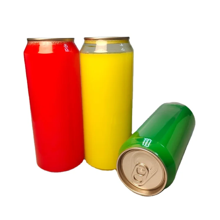 500ml soft drink PET Can for milk tea Coffee carbonated drink fruit juice Can with aluminium easy open ends 202#