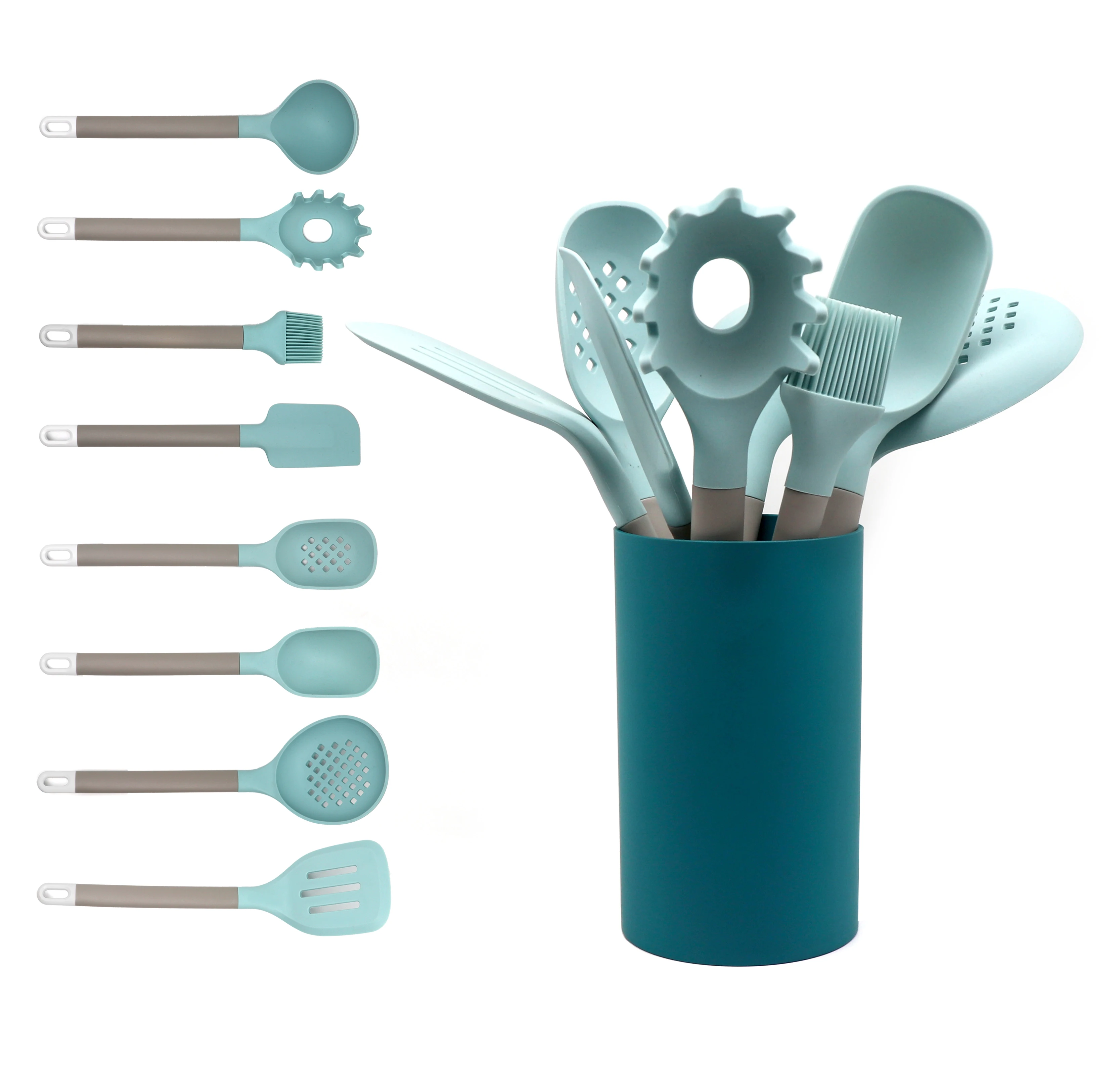 ZANHOME Kitchen utensils Camping cooking utensils accessories silicone cooker utensils set of cooker silicone kitchen utensils