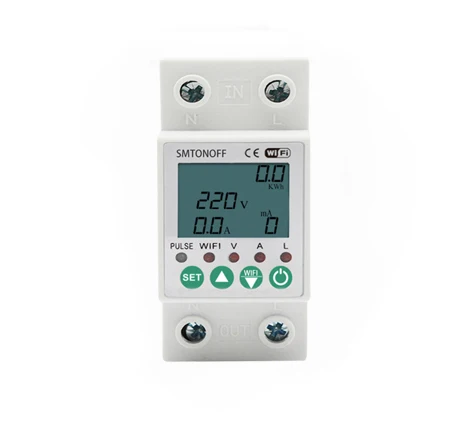 TUYA APP WiFi Smart Circuit Earth Leakage Over Under Voltage Protector Relay Device Switch Breaker Energy Power kWh Meter