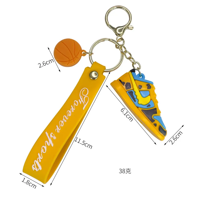 Wholesale Aj Sport Shoes Accessories Couple Rubber Llaveros Keychain Minin 3D Jordan Sneakers Silicone Keyring Charm Pendant