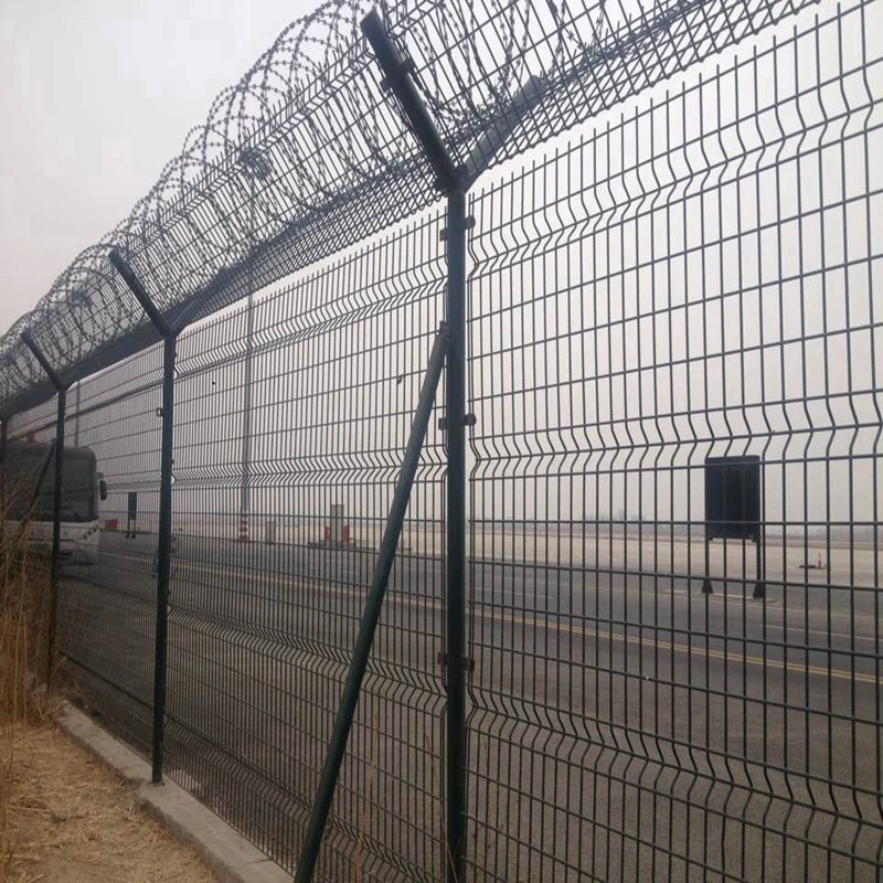 Factory price high security razor barbed wire anti climb airport fence