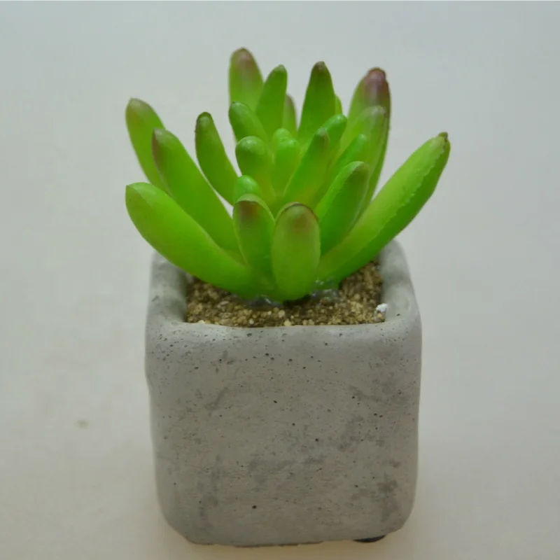 Classic Green Indoor Decoration Small Potted Artificial Succulent Plants Custom