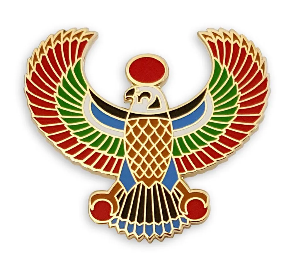 1.5 inches Egyptian Horus Falcon Hard Enamel Lapel Pin