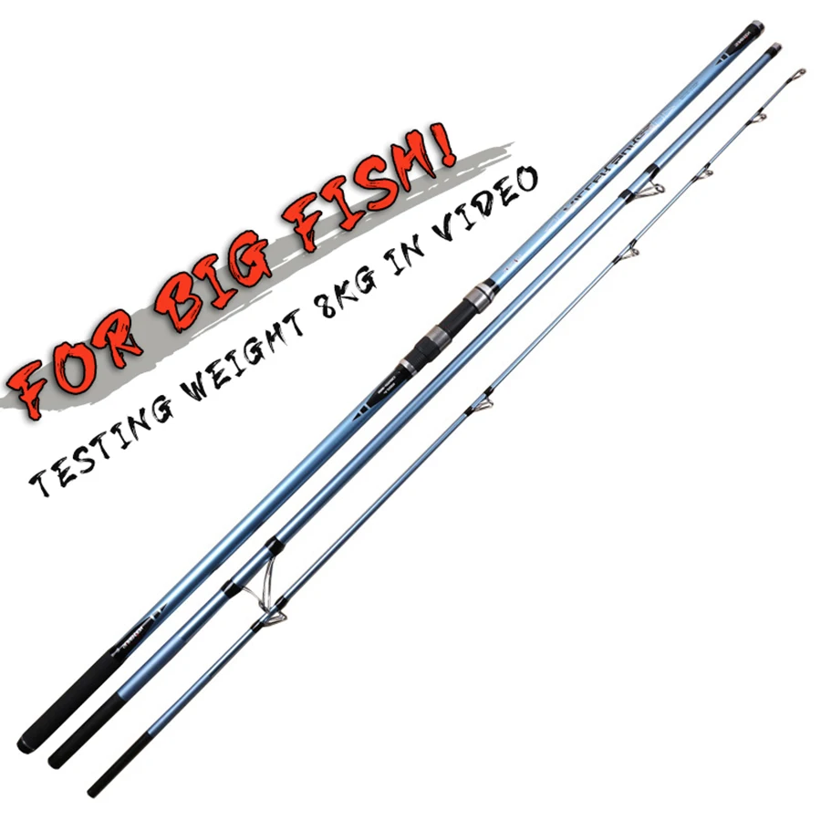 Fast Delivery Top Quality 4.2m/4.5m 3 Sections High Carbon Fiber Surf Long Shot Casting Fishing rods