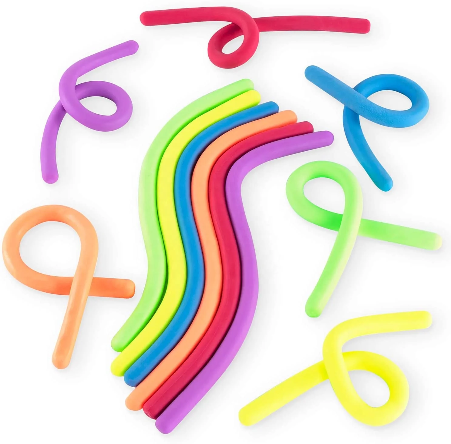 
Chinese Factory for Adults Children Stress Relief Colorful Noodle Stretchy Strings 