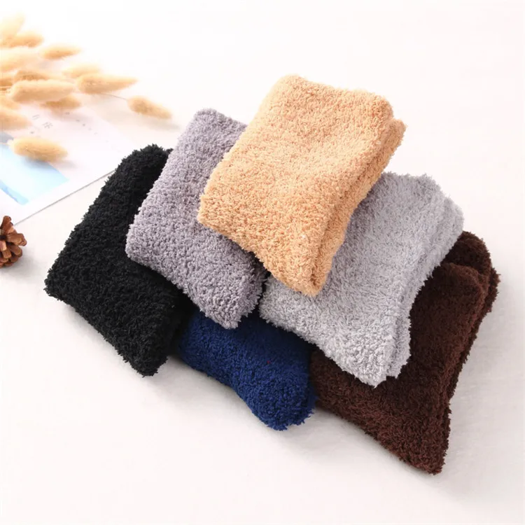 New Fashion Winter  Warm Soft Socks Thick Crew Fuzzy Fluffy Floor Socks Men