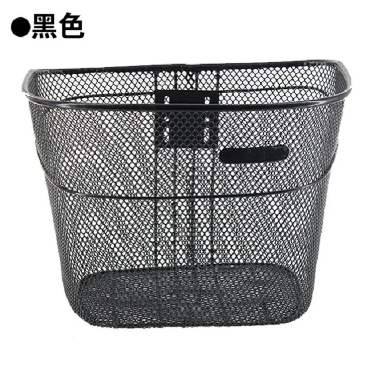 Convenient Bike Accessories antirust vegetable storage black strong steel Wire cycling bicycle front basket