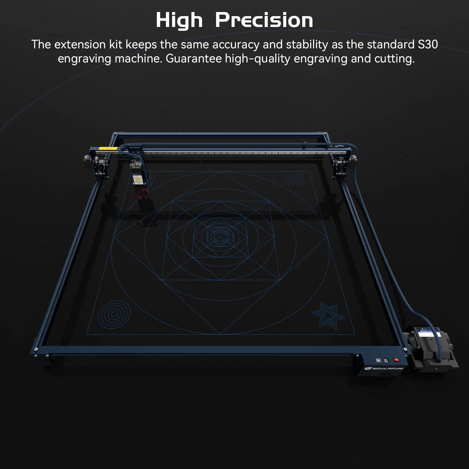 Sculpfun S10 S30/S30 Pro/S30 Pro Max ось XY расширитель расширение стержня 935x905 мм лазерная гравировка машина области