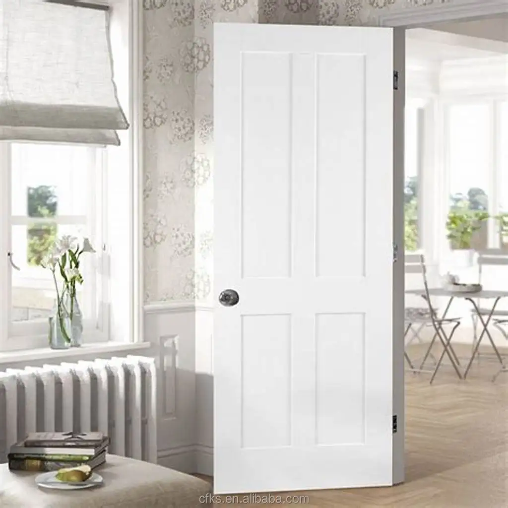 High Quality 2 panels white primed internal interior wooden sliding shaker doors