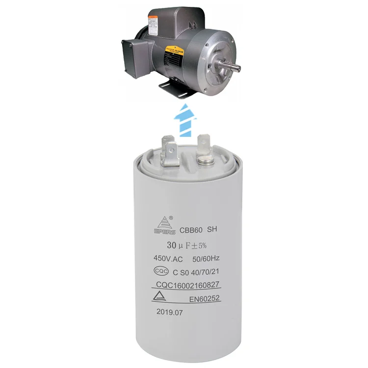good quality cbb60 capacitor 	 500vac capacitor cbb60  Water Pump Washing Machine Ac Motor Capacitor