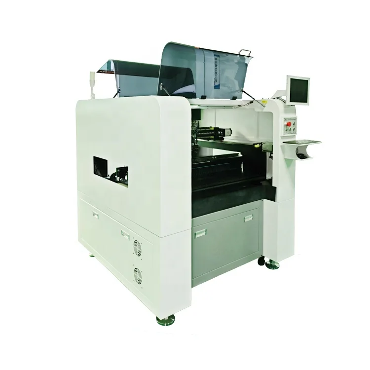 Electronic production pcb board mounter smd led assembling machinery high speed smt 8 head pick and place machine