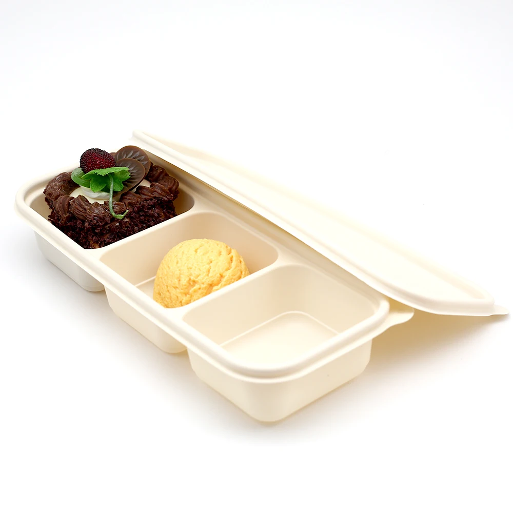 Compostable Disposable Cornstarch Food Container Biodegradable Cornstarch Takeout Takeaway Lunch Box Food Container