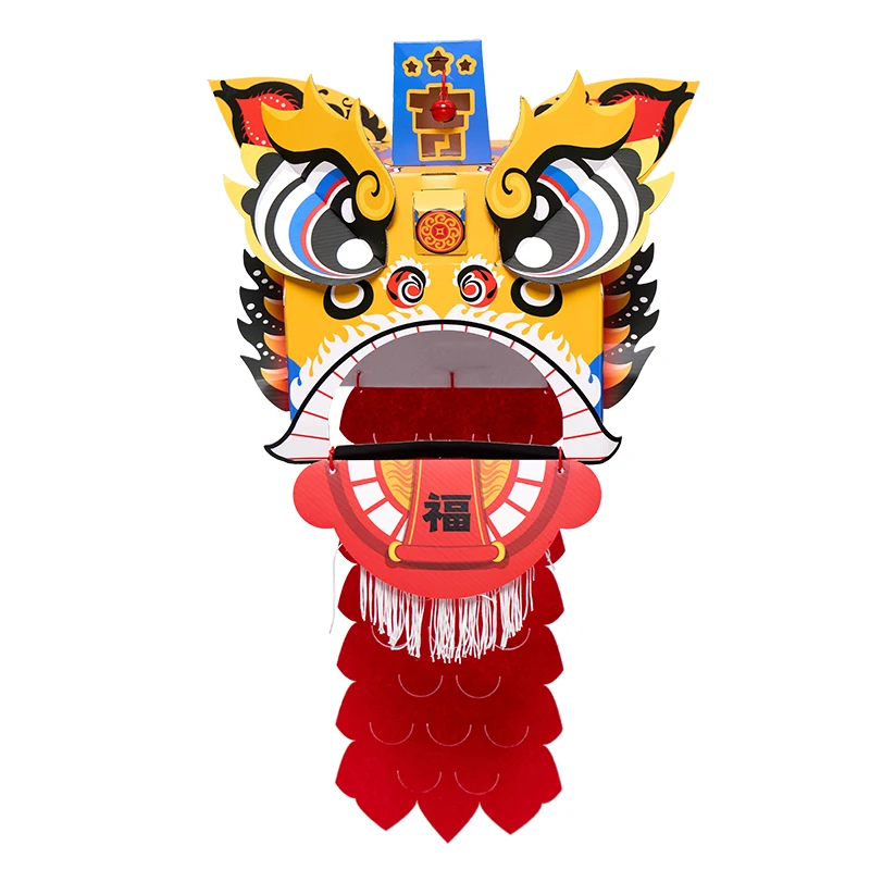 2025 Year of the Snake waking lion handmade DIY production Spring Festival lion dragon head dragon boat boat New Year toy props