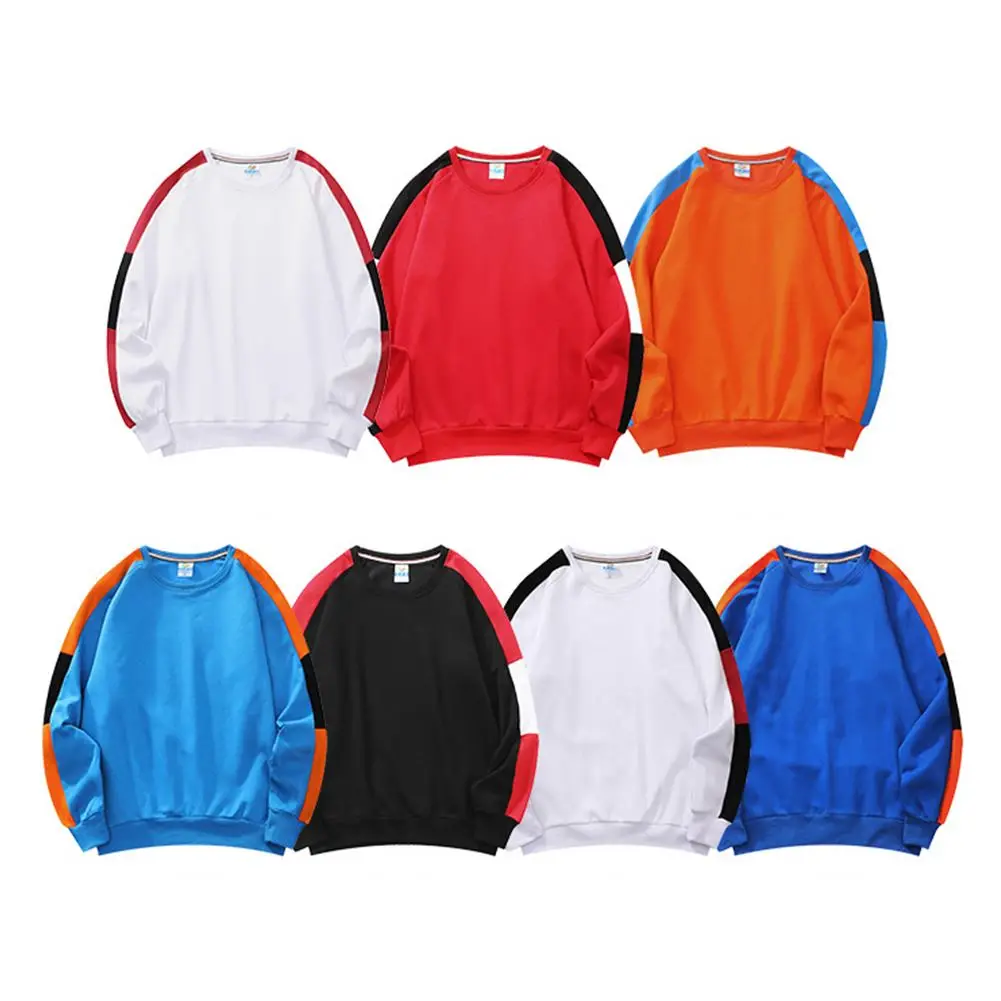 Multi Color Hoodie Custom Logo Color Block Hoodie Unisex Custom Fleece Fabric Splicing Collision Color Street Wear Sweatershirt/